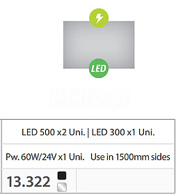 KIT COMPLETO TEXFIX FRAME 100*20,5mm. DOUBLE SIDED WITH LIGH...