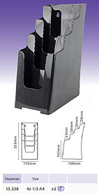 PORTA CATALOGOS 1/3 A4 BLACK