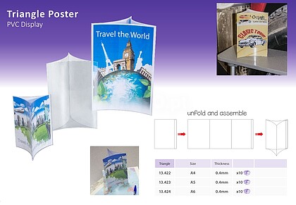 PORTA IMPRESSÃO DE PVC POSTER DISPLAY 4mm. A6