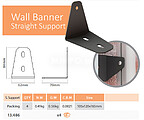 Wall Banner System. Pack 4 Anclajes Rectos + 4 Parafusos