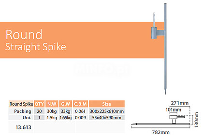 ROUND STRAIGHT SPIKE FLYING BANNER