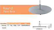 Round Plate Base Flying Banner 4MM Thickness