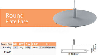 ROUND PLATE BASE FLYING BANNER 4MM THICKNESS