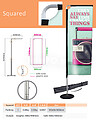 Flying Banner Square Shape. 50*140