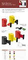 Wall Mount Retractable Belt White-Red/ Barrier Red