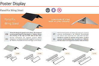 PANELFIX WING STEEL 1000mm GREY