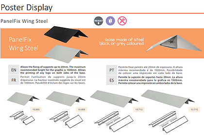 PANELFIX WING STEEL 1000mm GREY