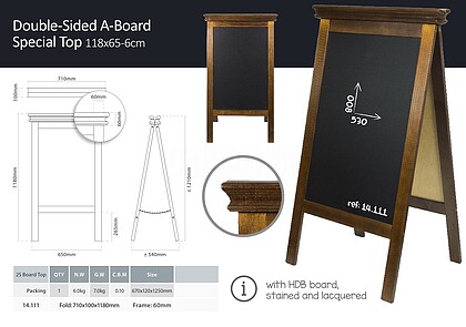 DOUBLE SIDED A BOARD SPECIAL TOP 118*65-6CM