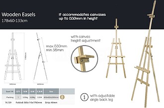 WOODEN EASELS 178*60-133CM