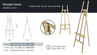 WOODEN EASELS 156*60-122CM