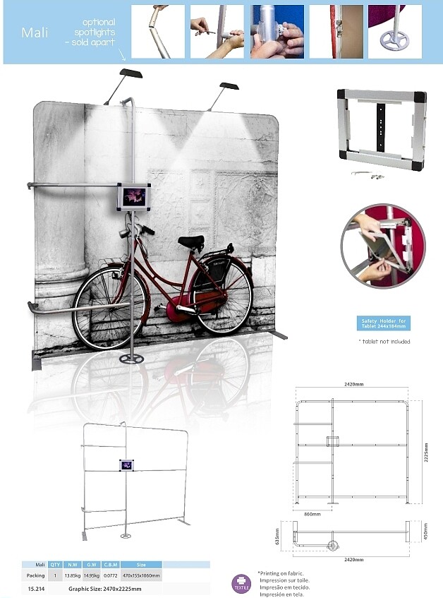 Tension Fabric Display Mali 2400*2200 MM