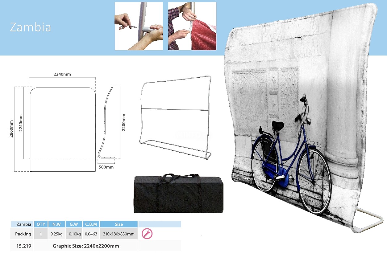 Tension Fabric Display Zambia 2400*2200 MM