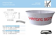 Tension Fabric Hanging Signs Tapered Circular Diam. 3048/2438 MM