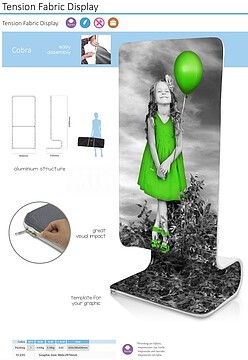 TENSION DISPLAY COBRA 940*2000 MM