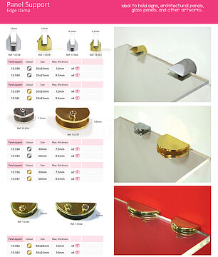 Suspensão para Estande de Parede Dourado 25 X 25mm ( Venda Multiplos 4 uni )