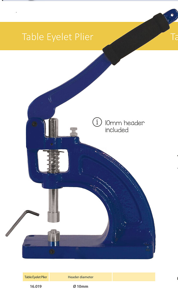 Maquina de Ilhoses Manual 10MM. Diam