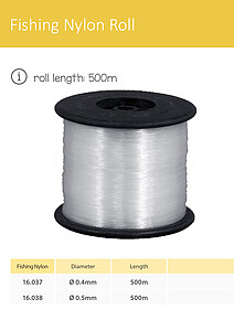 ROLO DE NYLON 500MT. DIAM: 0,5MM