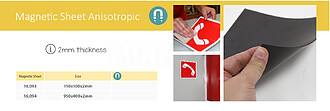 MAGNETIC SHEET 2MM ANISOTROPIC 150x100x2MM