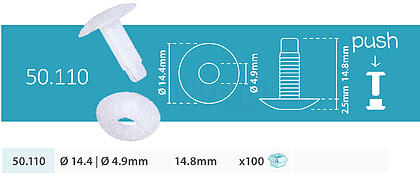 SCREW DIAM.14,40MM. X HEIGHT 14,8MM. ( venda multiplos 200 )