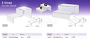 Acrylic Narrow 2 Steps Stand 100x100mm