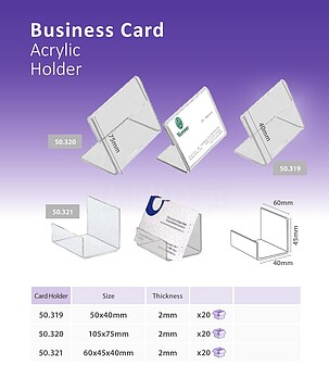 ACRYLIC BUSINESS CARD HOLDERS 50*40mm