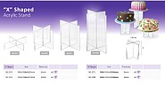 X Shaped Acrylic Stand 100x100x100mm