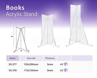 BOOKS ACRYLIC STAND 135x200mm