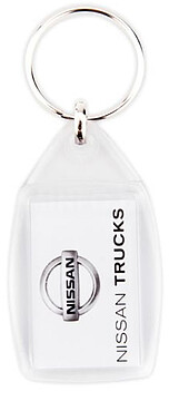 Porta Chaves CF-40 : Acrilico transparente : Rectangular 25x40mm : com 2 faces impressas