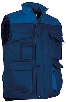 COLETE MULTI BOLSOS BICOLOR ACOLCHOADO