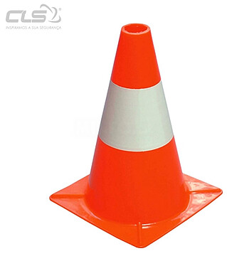 CONE POLIETILENO SINALIZ. BRANCO/ VERMELHO 30 CM ( venda a unidade ) pag.143