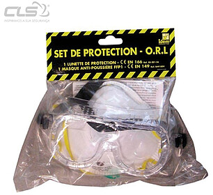 BLISTER C/ ÓCULO PROTECÇÃO + MÁSCARA FFP1 ( venda a unid...