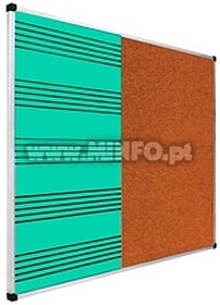 Quadro Combi Porcelana Verde Pautado+Cortiça 120x150