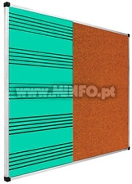 Quadro Combi Porcelana Verde Pautado+Cortiça 120x150