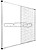 Quadro Combi Porcelana Branca+Porcelana Branca Quadriculado 120x250 - imagem 1