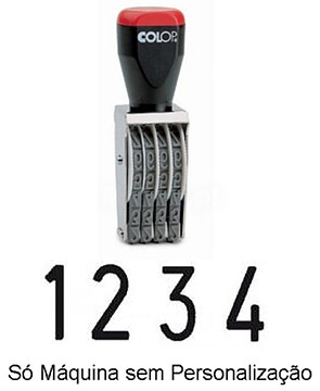 Numerador Colop 12mm - 4 bandas : Não personalizável