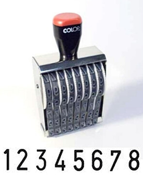 Numerador Colop 12mm - 8 bandas : Não personalizável