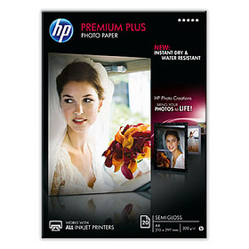 CR673A : HP Premium Plus Semi-gloss Photo Paper-20 sht/A4/21...