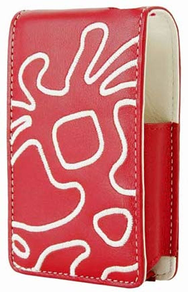 Bolsa crumpler fina e lisa de couro para iPod - Vermelho/ Branco : BLT-004