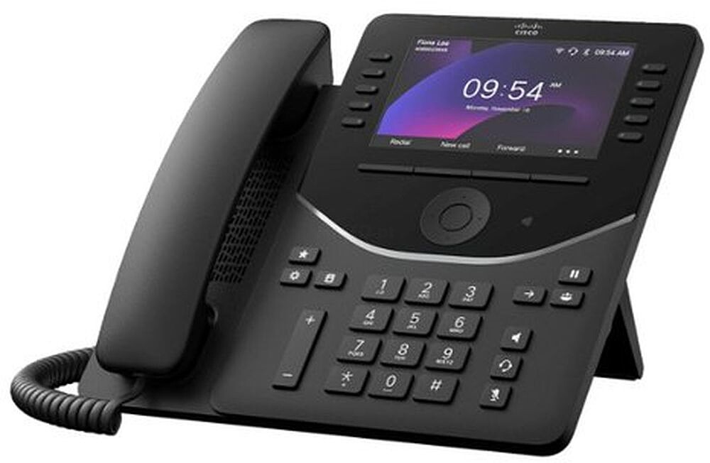 Cisco Desk Phone 9861 - Telefone VoIP - com Trusted Platform Module (TPM) 2.0 com identificação do chamador/chamada em espera - IEEE 802.11a/b/g/n/ac (Wi-Fi)/ Bluetooth 5.2 LE - SIP, SDP, RTCP, RTP, SRTP - 130 linhas - preto carvão DP-9861-K9=