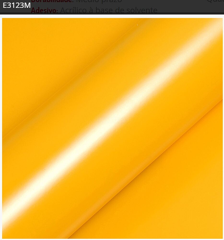 Vinil de Corte Hexis Ecotac E3000 Amarelo Torrado Mate E3123M
