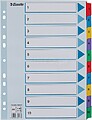 Índice Esselte de Cartão com Abas Reforçadas - A4 - Numeradas de 1 a 10 - Multicolor