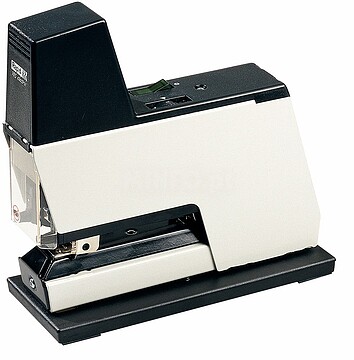 Grampeador Eléctrico Rapid Classic 105E - Até 50 Folhas - Grampas 66/6-8mm - Força de Grampeamento Ajustável - Grampeamento Fechado e Aberto - Cor Branco/Preto
