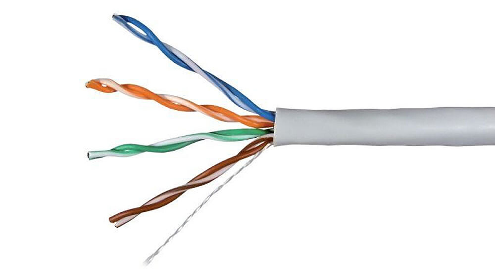 CABO UTP CAT. 5E, PVC 1 metro - Cinza Claro
