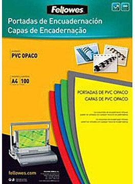 FEL-5100401 : Pack de 100 capas PVC opaco cinzento A4 180 microns