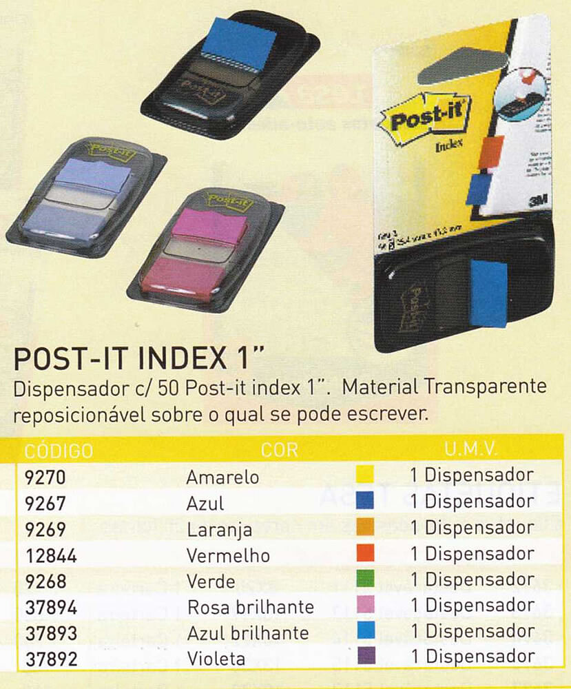 Post-it Scotch Index 680.23 Azul Brilh. uni.min.venda: 1 x Uni