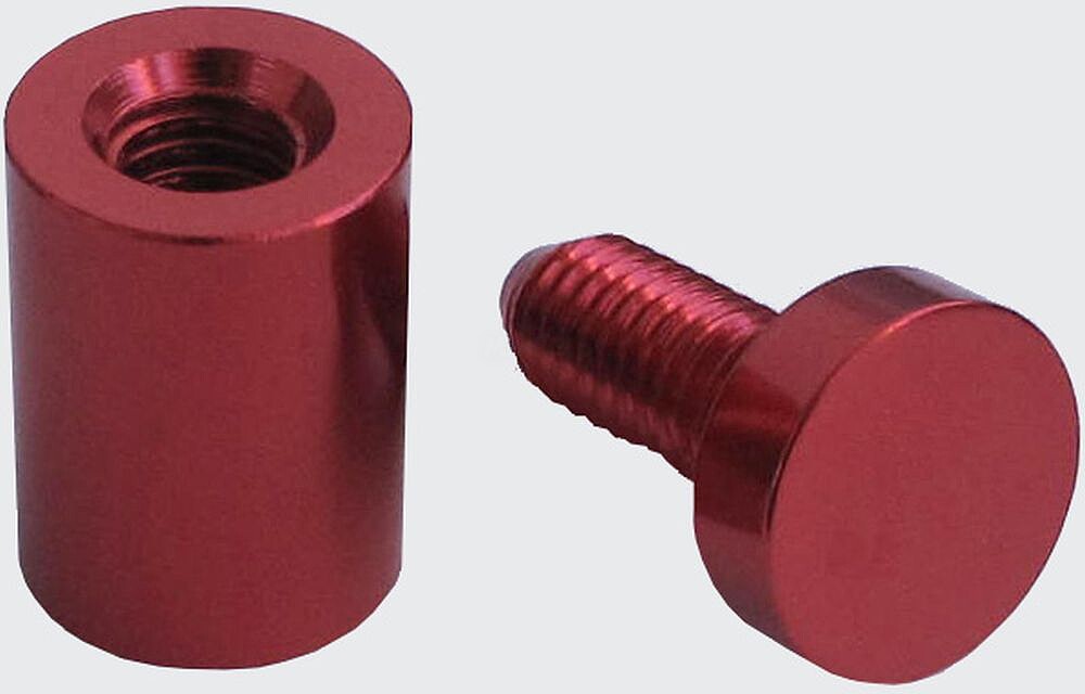 Fix Dist Rosc(4 uni)FIXY 19x25 Topo Plano Aluminio Vermelho