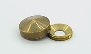ScrewCover Brass 16mm Conical Cap (4un) Cápsula Metálica Topo Cónico (Latão Polido)