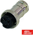 Ficha Microfone 5P Fêmea de Extensão G-40-20
