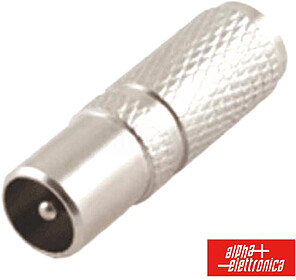 G-53-5/1 : FICHA COAXIAL TV Ø5mm MACHO METÁLICA
