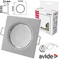 Aro Quadrado Fixo Branco P/ MR16-GU10 Avide G-ABGU10F-S-W